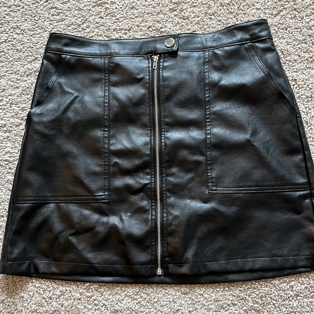 Princess Polly Faux Leather Skirt Size - Main Image